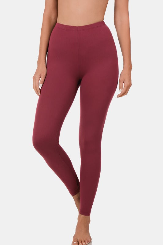 Brushed DTY Microfiber Full-Length Leggings