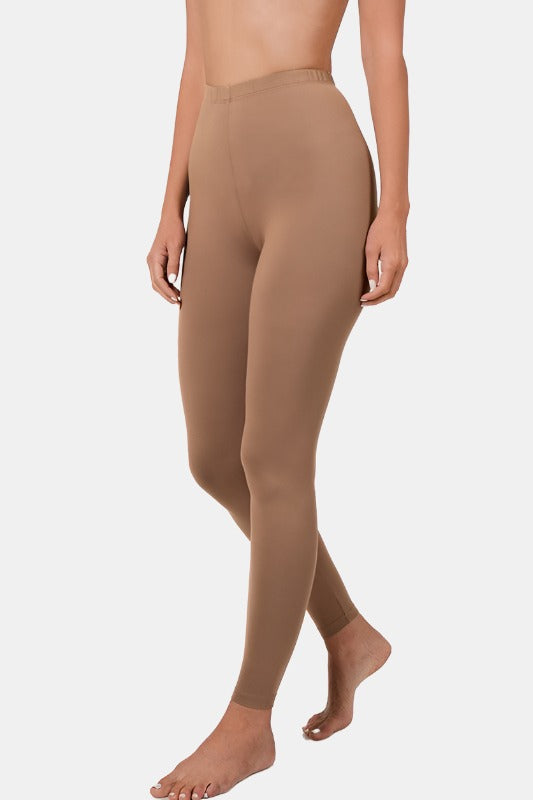 Brushed DTY Microfiber Full-Length Leggings