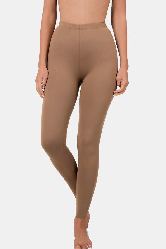 Brushed DTY Microfiber Full-Length Leggings