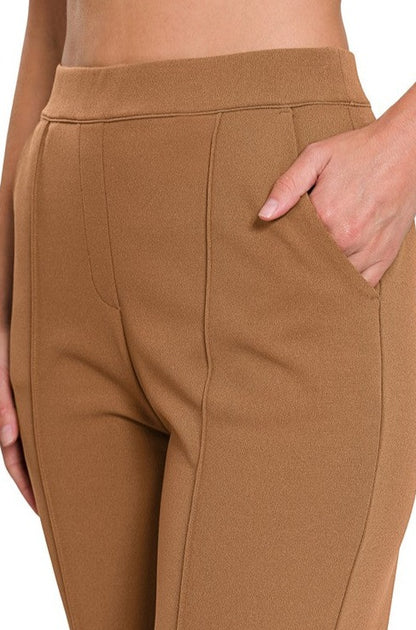 Stretch Pull On Scuba Crepe Dress Pant