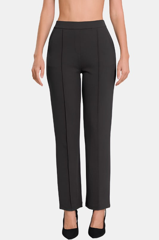 Stretch Pull On Scuba Crepe Dress Pant