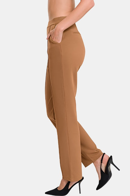 Stretch Pull On Scuba Crepe Dress Pant