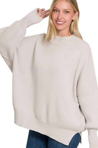 Side Slit Oversized Sweater