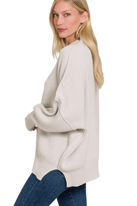 Side Slit Oversized Sweater