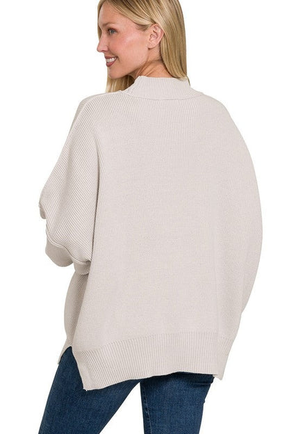 Side Slit Oversized Sweater