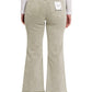 Acid Washed High Waist Frayed Hem Bootcut Pants