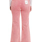 Acid Washed High Waist Frayed Hem Bootcut Pants
