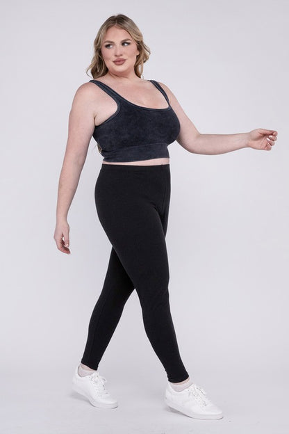 Plus Premium Cotton Full Length Leggings