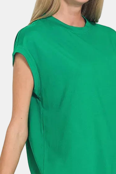 Brushed DTY Microfiber Top & Biker Shorts / K GREEN