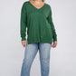 FINAL SALE - Plus Garment Dyed Front Seam Sweater