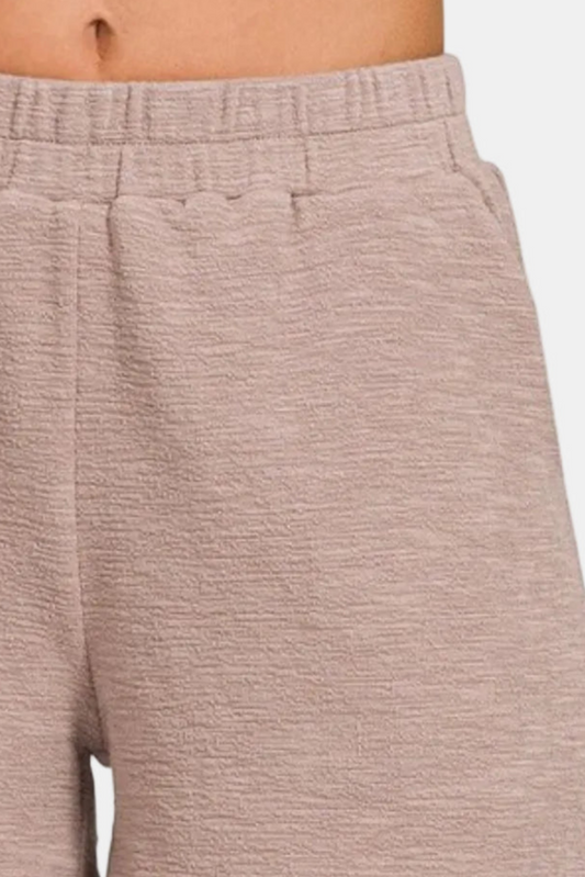Cotton Slub Short Pants / ASH MOCHA