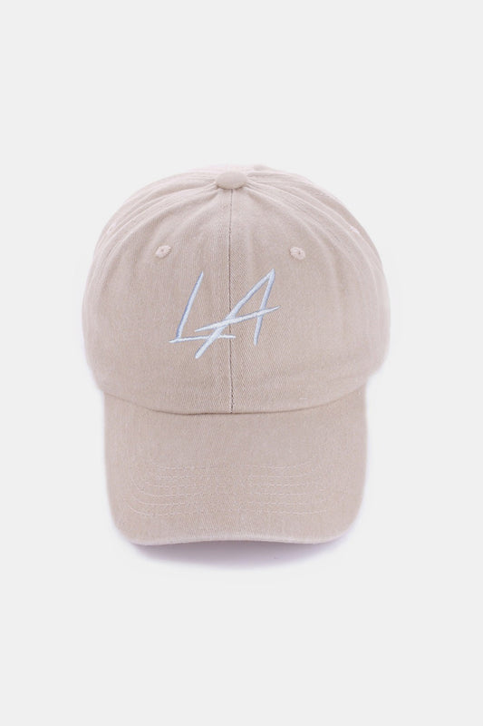 Washed Embroidered City Cap Hat