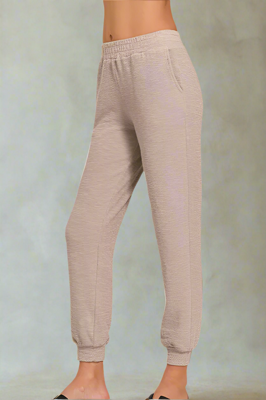 Cotton Slub Jogger Pants / ASH MOCHA