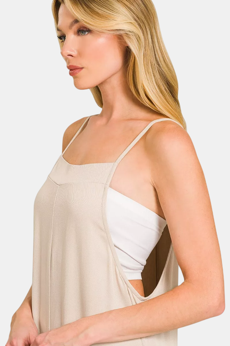 Woven Jumpsuit / SAND BEIGE