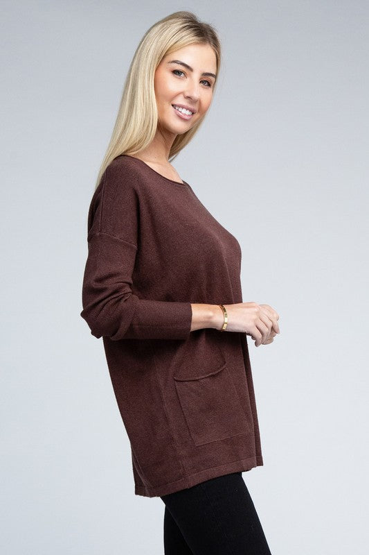 Viscose Front Pocket Sweater