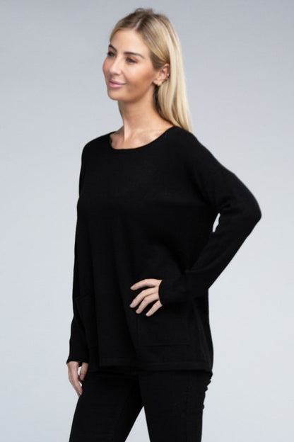 Viscose Front Pocket Sweater