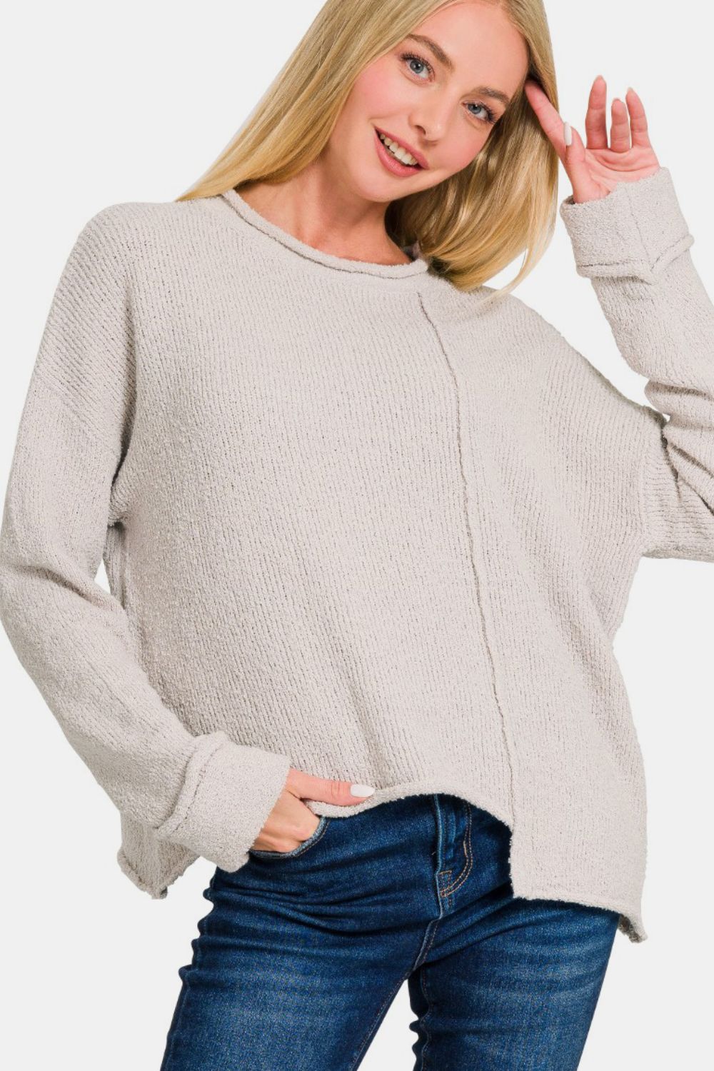 Asymmetric Hem Sweater