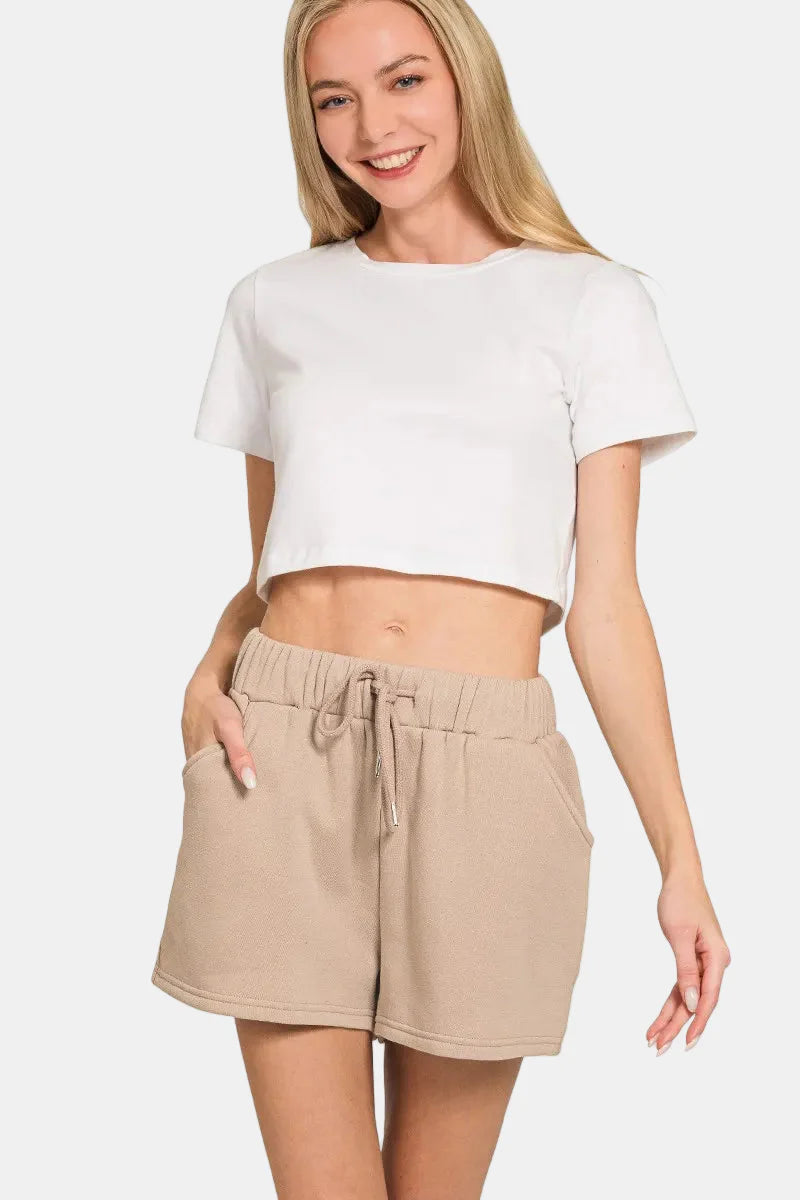 Fleece Long Sleeve Sweatshirt & Shorts Set / ASH JADE