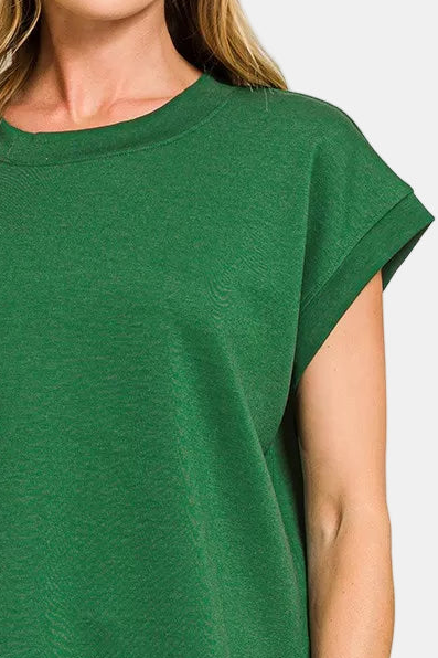 Scuba Short Sleeve Sweatshirt / DK GREEN