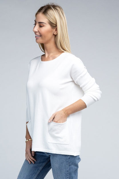 Viscose Front Pocket Sweater