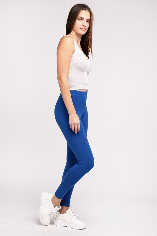 Premium Cotton Full-Length Leggings