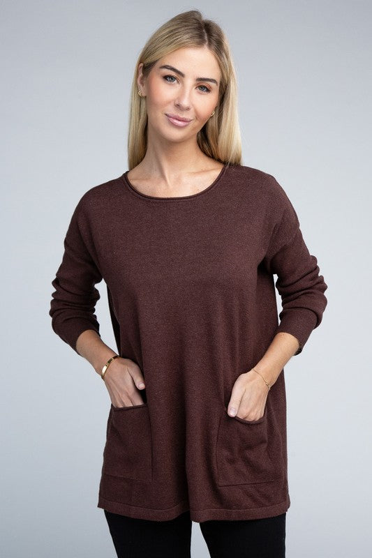 Viscose Front Pocket Sweater