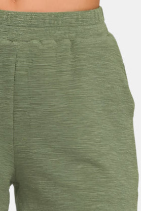 Cotton Slub Short Pants / LT OLIVE