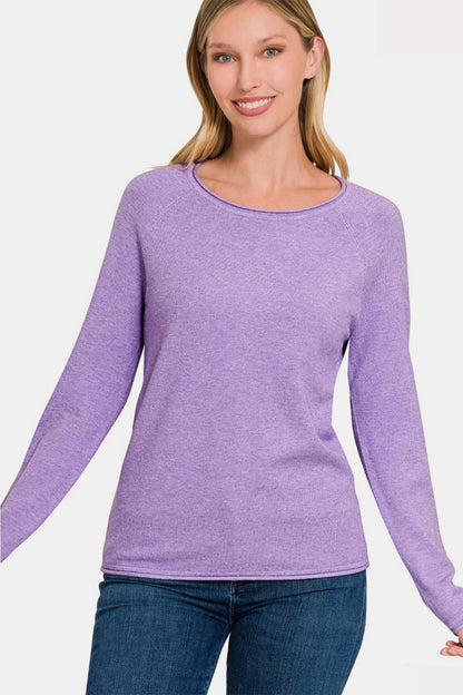 Viscose Round Neck Basic Sweater