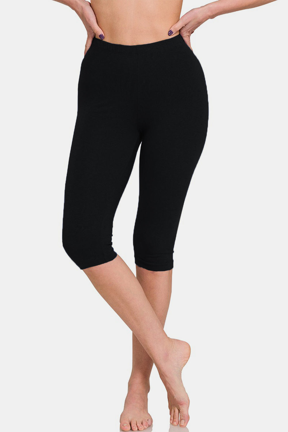 Premium Cotton Capri Leggings