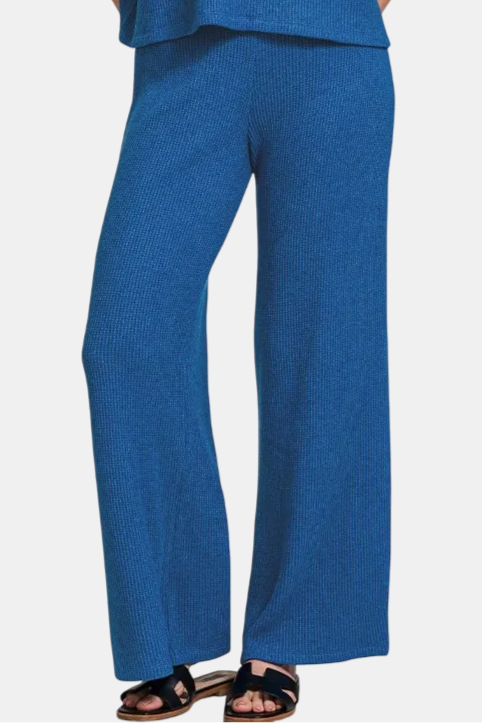 Sweater Boxy Top & Long Pants Set / CLASSIC BLUE