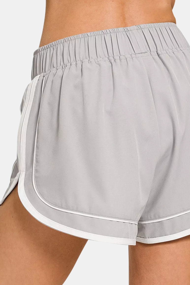 Soft Woven Lined Dolphin Shorts / LT GREY