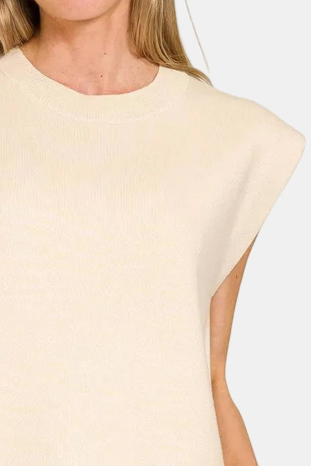 Viscose Sweater Vest / SAND BEIGE