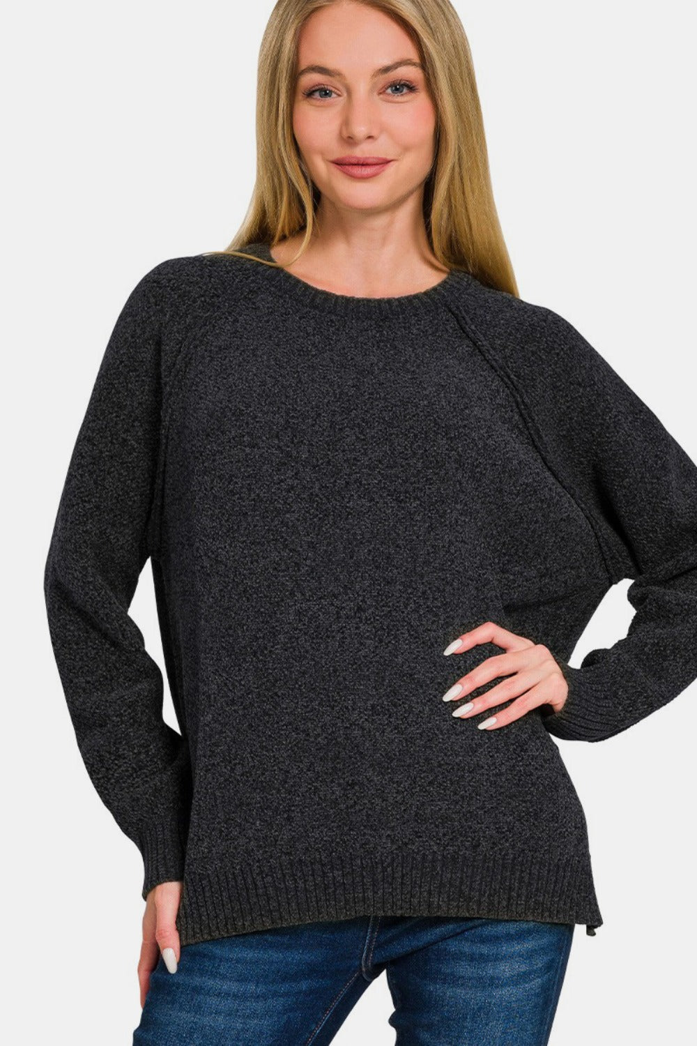 Chenille Raglan Sweater