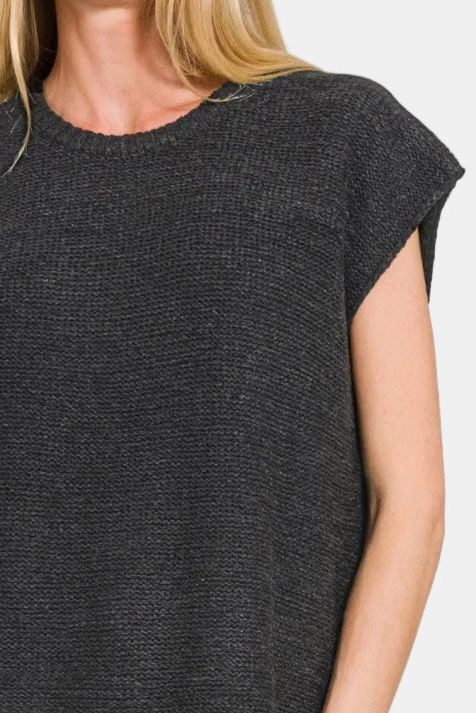 Oversized Crew Neck Sweater / BLACK