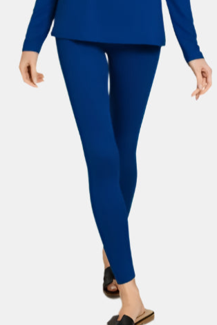 Microfiber Round Neck Top & Leggings Set / LT NAVY