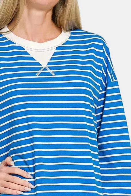 Striped Pullover / OCEAN BLUE