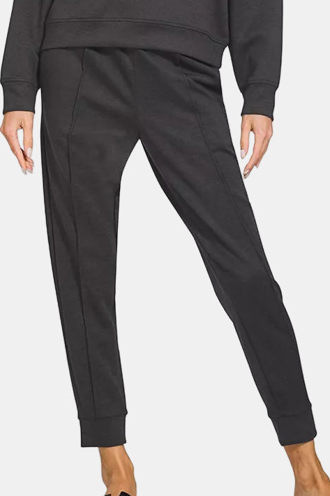 Scuba Mock Neck Pullover & Joggers Set / BLACK