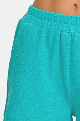Cotton Slub Short Pants / TURQUOISE