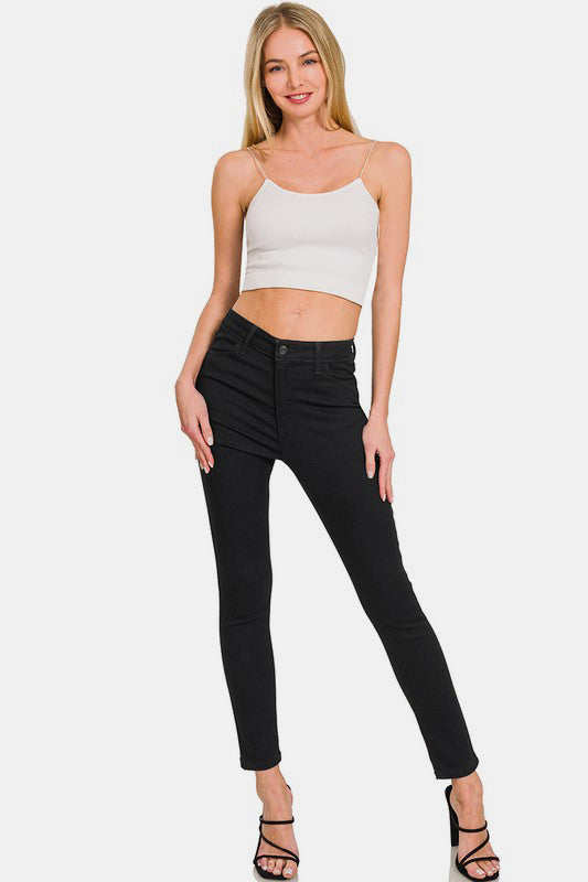High Waist Skinny Jegging Jeans / BLACK