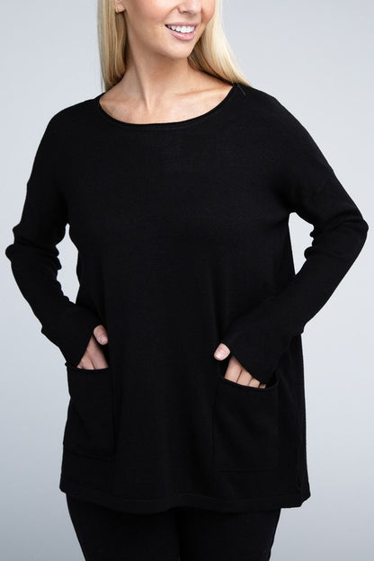 Viscose Front Pocket Sweater