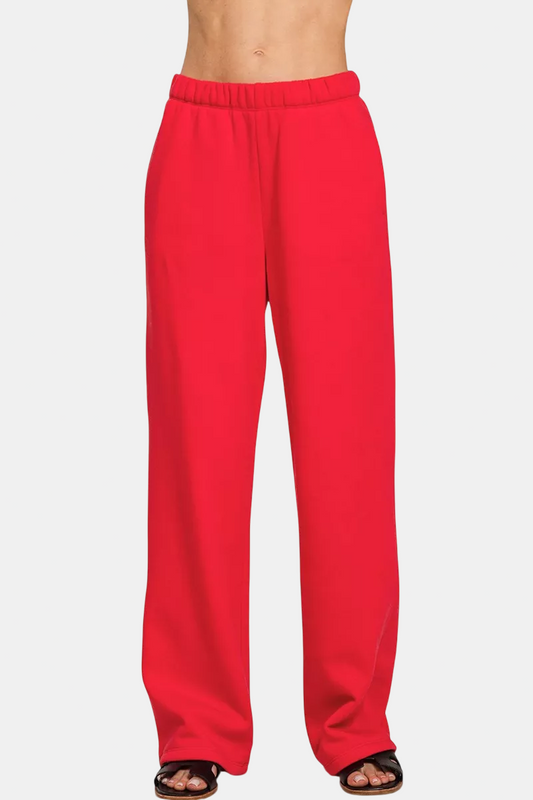 Fleece Pants with Pockets / RUBY
