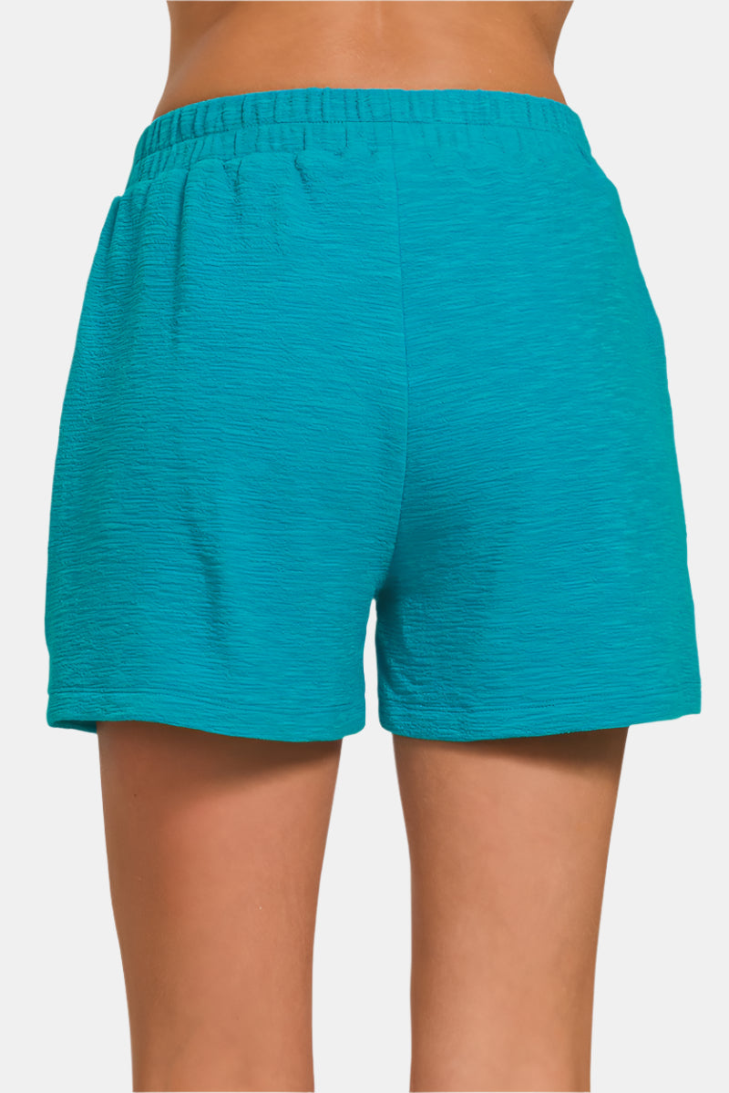 Cotton Slub Short Pants / LT NAVY