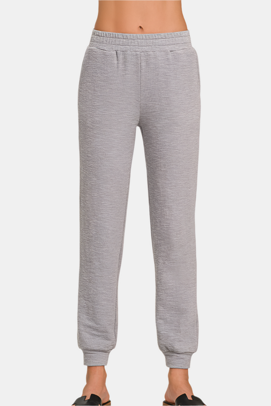 Cotton Slub Jogger Pants / SLEET