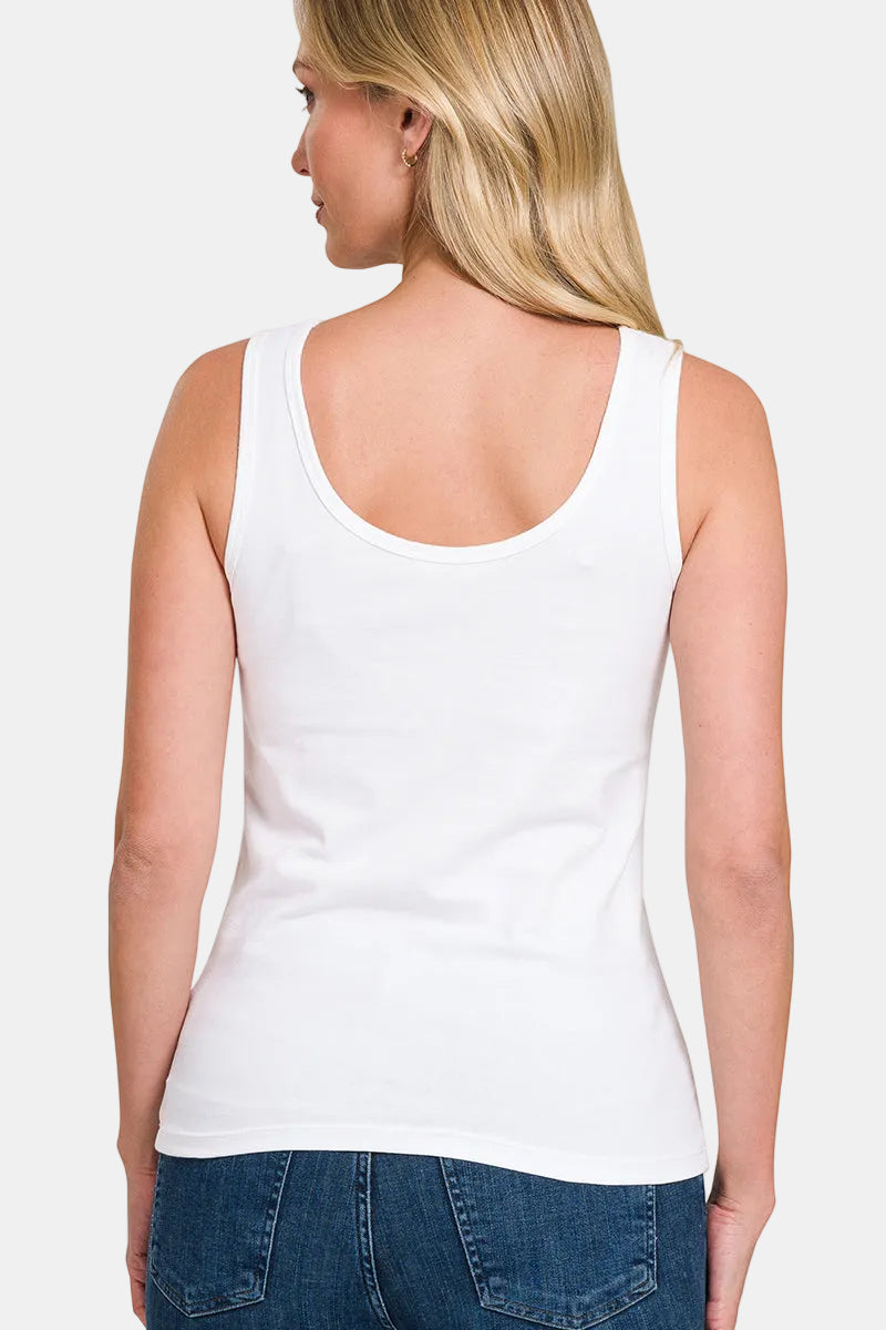 Cotton Tank Top / BLACK