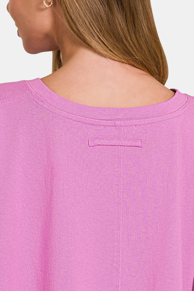 Premium Cotton Oversized Round Neck Box Tee / WHITE