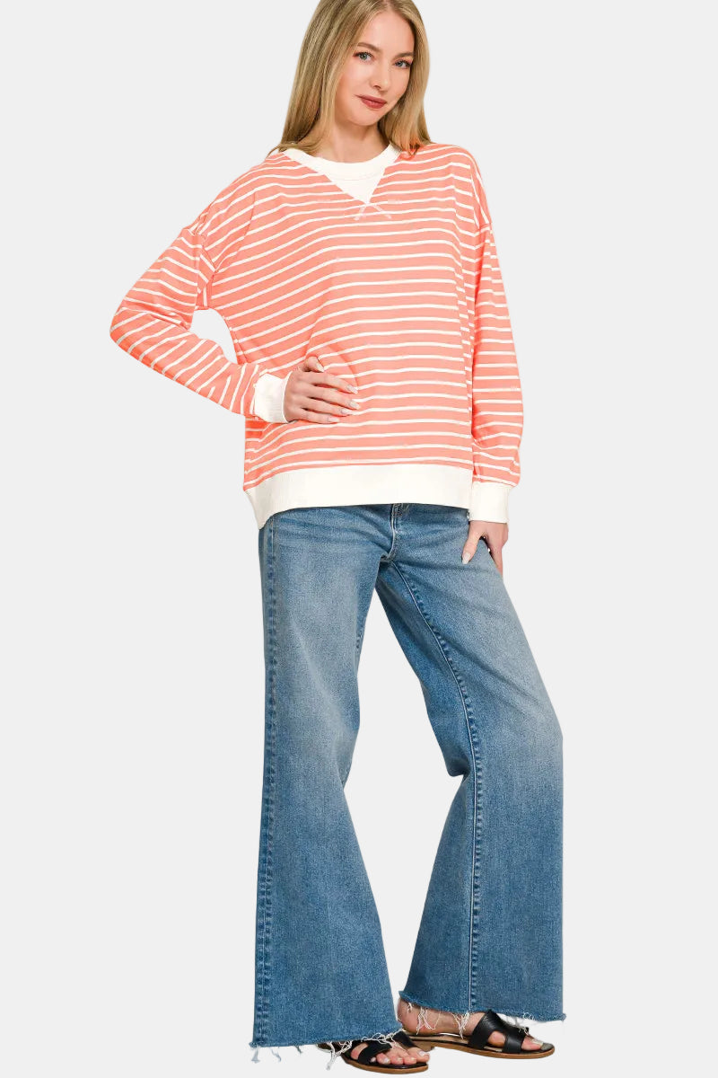 Striped Pullover / BROWN