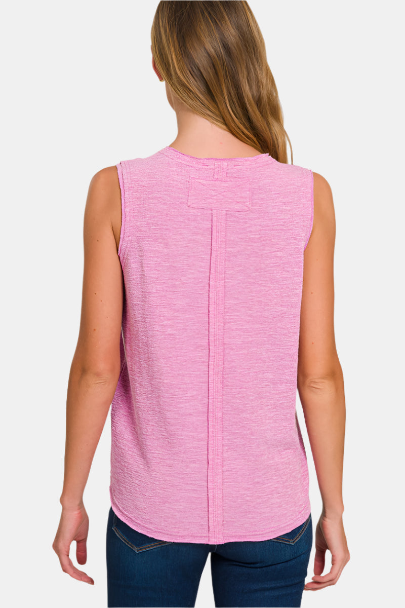 Cotton Slub Tank & Pants Set / SAND BEIGE