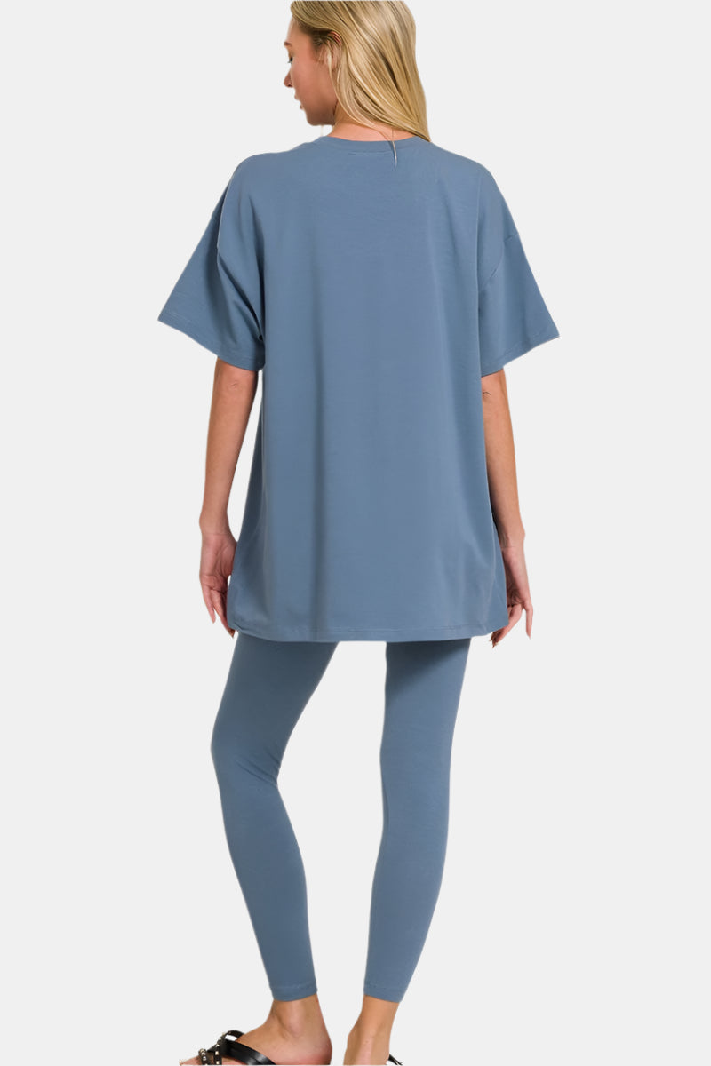 Cotton Round Neck Top & Legging Set / ASH JADE