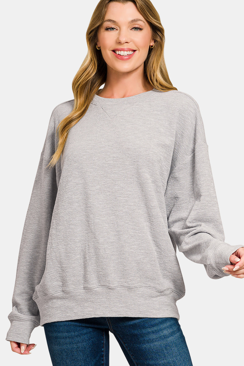 Slub Pullover & Shorts Set / ASH MOCHA