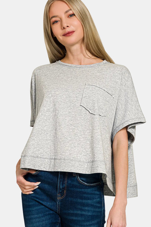 Exposed Seam Boxy Top & Shorts Set / ASH MOCHA